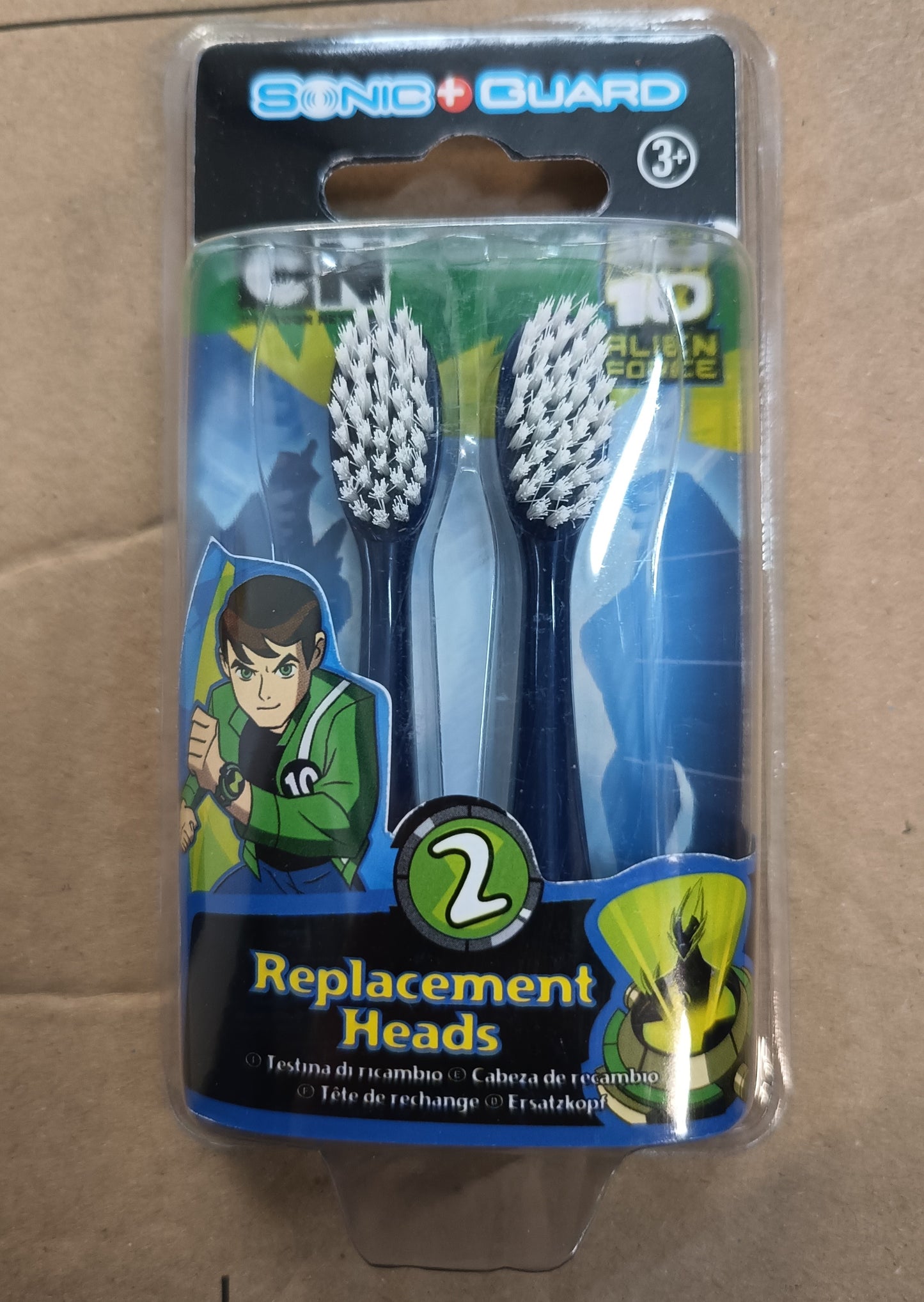 BEN 10 ALIEN FORCE ELECTRIC TOOTHBRUSH REPLACEMENT TOPS